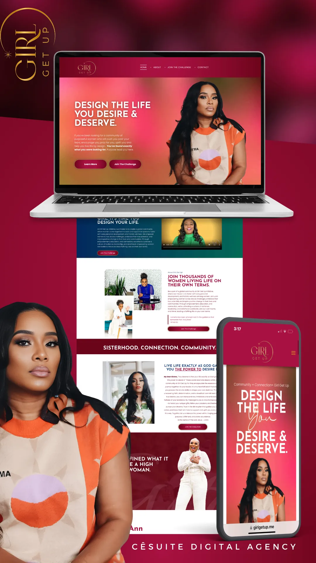 Girl Get Up — website by CēSuite Digital